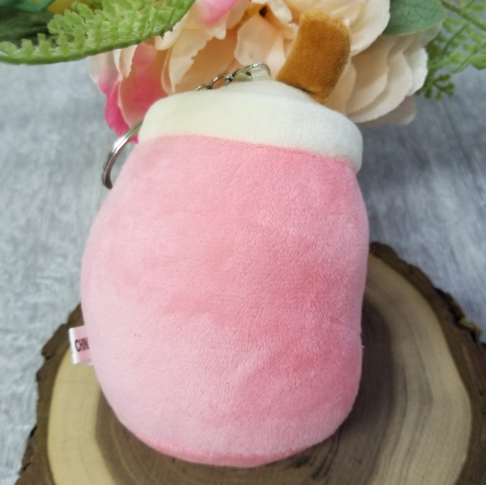Boba Tea Watermelon Plush Keycharm - Picture 2 of 5